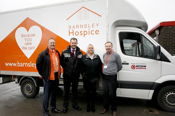 Barnsley Hospice van with staff