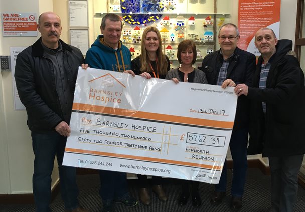 Representatives from Hepworth Pipes with cheque for fundraising efforts