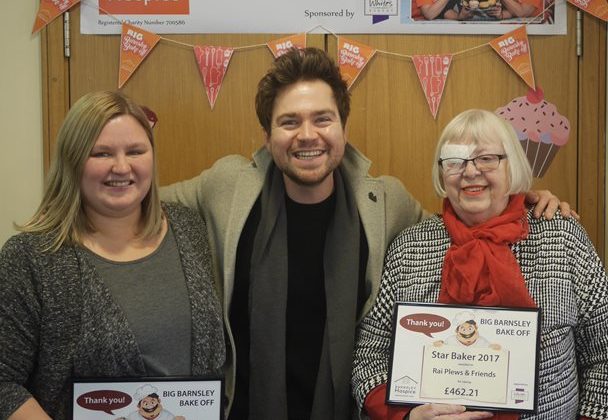 Sam Nixon with Barnsley Bake off winners