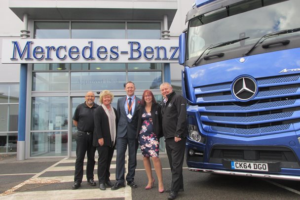 Simon Atkinson with Mercedes Benz fundraising team