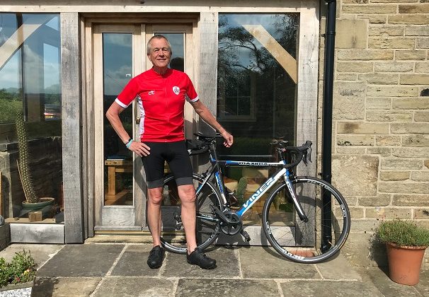 John Pitt with his bicycle