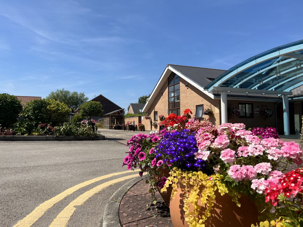 Photo of the exterior building and gardens of Barnsley Hospice