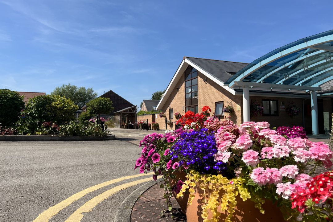 Photo of the exterior building and gardens of Barnsley Hospice