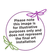Please note this image is for illustrative purposes only and does not represent the final art installation